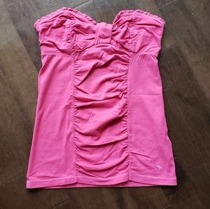Abercrombie & Fitch Hot Pink Strapless Top
